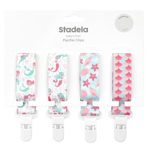  STADELA Stadela Baby Pacifier Clip Leash Soothie Teething Ring and Teether Toy Holder Unisex for Girl or Boy 4...