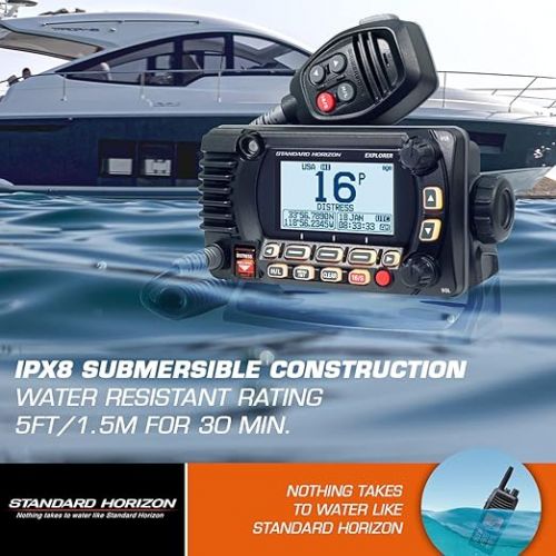  STANDARD Horizon GX1800GB Black 25W VHF/GPS/Second Station Explorer Series