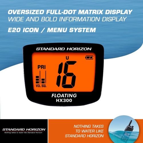  Standard Horizon HX300 Standard HX300 Handheld VHF Marine Radio