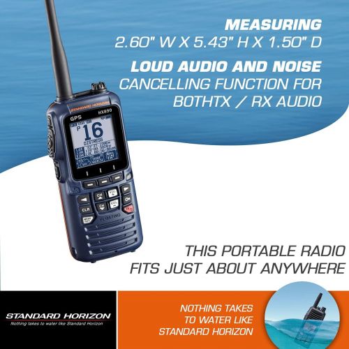  STANDARD HORIZON HX890NB Marine Two Way Radios, Small