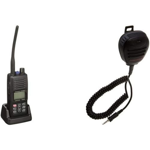  Standard Horizon HX400IS Intrinsically Safe Handheld VHF Radio & STD-CMP460 Speaker/Mic for Most Standard Handheld VHF Radios