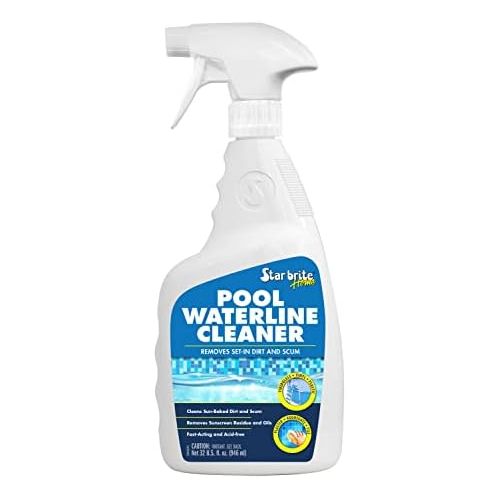  STAR BRITE Home Pool Waterline Cleaner (32 oz Spray) - Scum Remover for Pool Liners, Tiles & Fiberglass Waterlines