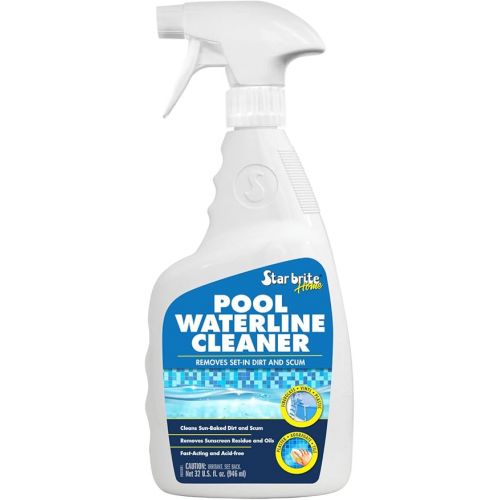  STAR BRITE Home Pool Waterline Cleaner (32 oz Spray) - Scum Remover for Pool Liners, Tiles & Fiberglass Waterlines