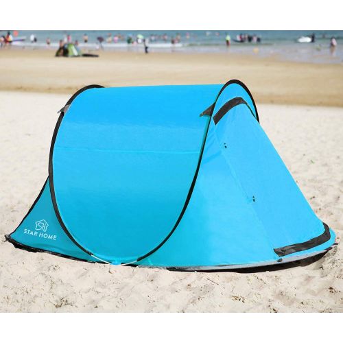  STAR HOME Star Home Pop Up Tent 2 3 Person Portable Beach Tent Sun Shelter for Baby with UV Protection