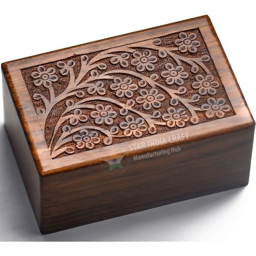  STAR INDIA CRAFT Handmade Tree of Life Urns for Human Ashes, Adult Large Cremation Urns, Funeral Urns Engraved, Burial Urns - 185 lbs