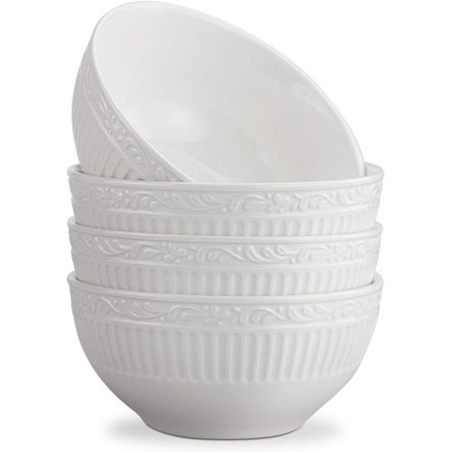  [아마존베스트]STAR MOON Ceramic Dinnerware Kitchen Bowls Large Serving Set for Cereal Soup, Green Set of 2, 550 ml, Microwave&Dishwasher Safe, BPA Free, Green (Set of 2)