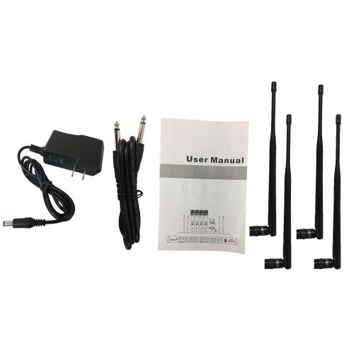  STARAUDIO 4CH UHF Wireless Micophone System With 4 Channel Wireless Handset Lapels UHF Church Microphones For Pro DJ Stage KTV Audio Karaoke,Wedding Party Clubs School Play Speech