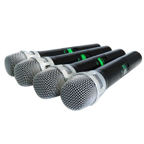  STARAUDIO Pro 4 Channel Wireless UHF Microphone System With Diversity 4CH Handheld Mics For DJ Stage Church,Karaoke KTV Church,Wedding Party,Club School Play,Speech Outdoor Indoor