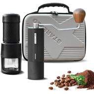 STARESSO Classic Portable Espresso Maker & Discovery Manual Coffee Grinder Set with Travel Case, Travel Coffee Maker Kit Perfect for Travel, Camping, Hiking, Gift for Father & Mother