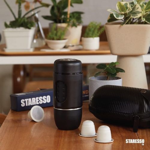  STARESSO Mini Espresso Maker Portable Coffee Machine Smallest Manual Espresso Machine for Travel New Upgrade