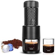 [아마존베스트]Staresso Portable espresso machine Manual Coffee maker, Black