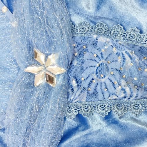  STARKMA Starkma 2015 Movie Girls Cinderella Dress Blue Butterflies Princess Costume 3-7year