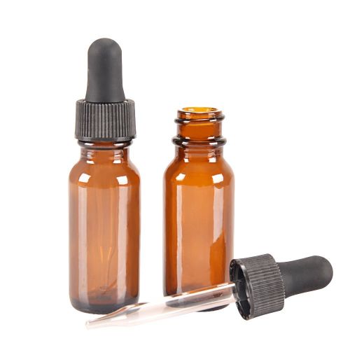  STARSIDE 24Pack,1/2oz 0.5 oz,Amber Glass Bottle Bottles with Black Cap and Glass Droppers.Using for Essential Oils,Lab Chemicals,Colognes,Perfumes & Other Liquids.