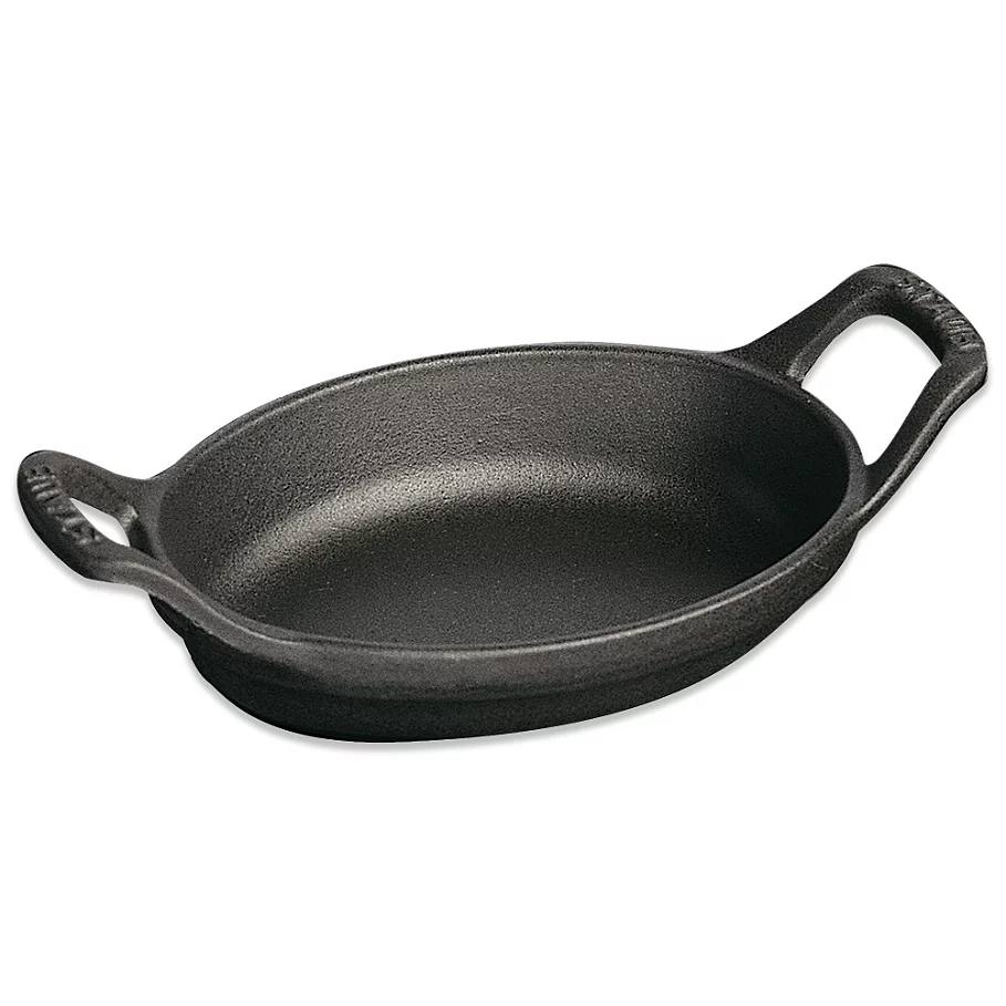  Staub 2-Quart Oval Roasting Dish in Black