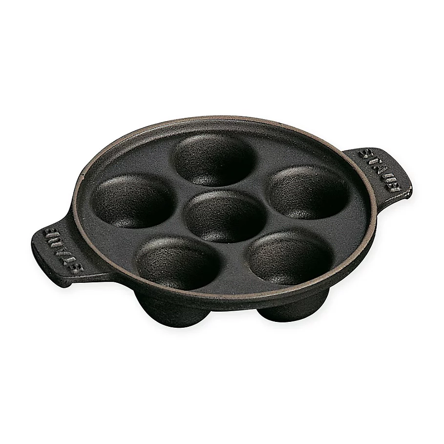  Staub 5.75-Inch Escargot Dish in Matte Black