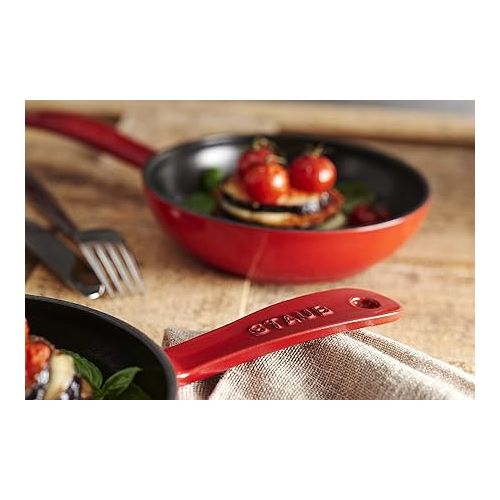  Staub 40501-146 Skillet Cherry Frying Pan, 6.3 inches (16 cm), Enameled Casting, Iron, Induction Compatible