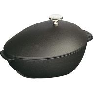 Staub Cast Iron 2-qt Mussel Pot - Matte Black, Made in France