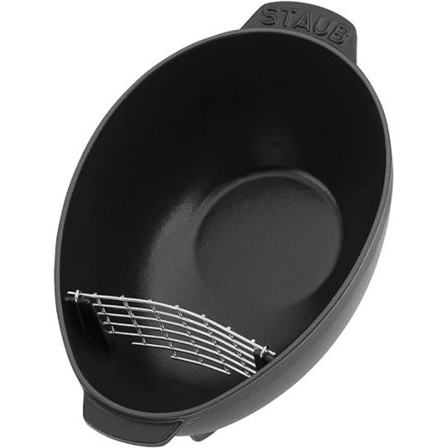  Staub Cast Iron 2-qt Mussel Pot - Matte Black, Made in France