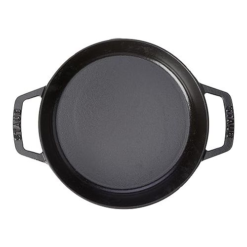  Staub Bratpfanne mit Zwei Griffen, 20 cm, Schwarz Cast Iron Double Handle Fry Pan, 20cm, Black