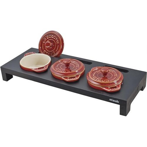  Staub Wood Mini Cocotte Stand - Black