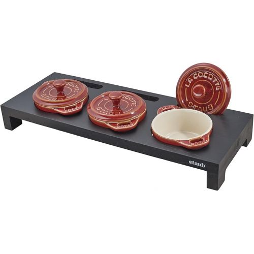  Staub Wood Mini Cocotte Stand - Black