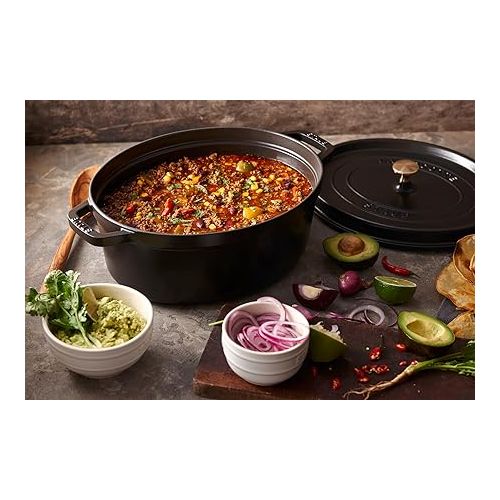  Staub Oval Dutch Oven 8.5-Quart Matte Black