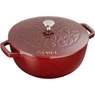 Staub Cast Iron 3.75-qt Essential French Oven with Lilly Lid - Grenadine, Made in France