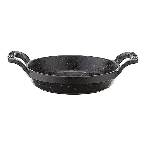  Staub Cast Iron 4.5-inch Mini Round Gratin Baking Dish - Matte Black, Made in France