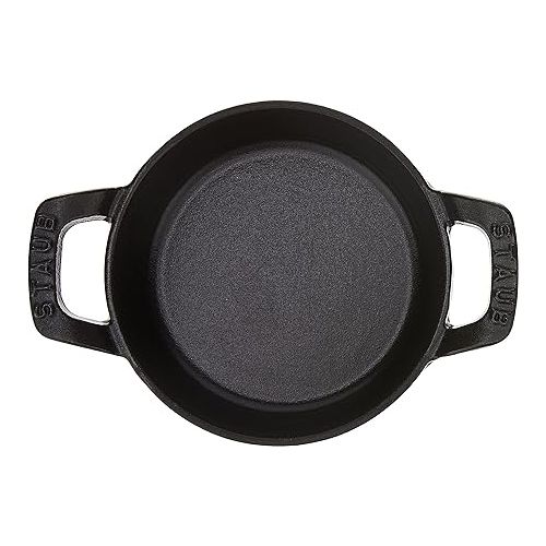  Staub Cast Iron 4.5-inch Mini Round Gratin Baking Dish - Matte Black, Made in France