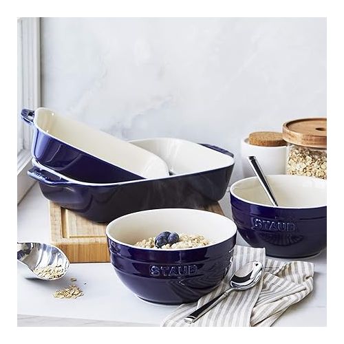  STAUB Ceramic 4-pc Baking Dish and Bowl Set - Dark Blue