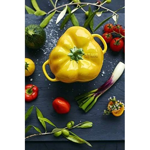  STAUB Zwilling Ceramic by Paprika Cocotte Yellow Ceramic Height 10.7 cm x Width 15.1 cm Volume 0.47 L