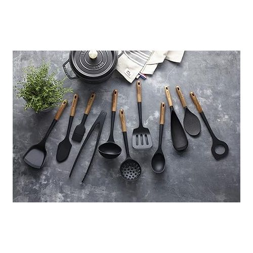  STAUB 40503-107 Serving Spoon Acacia Wood 31 cm Black