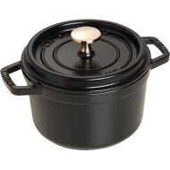 Staub 1101625 Round Cocotte Pot, 16 cm, Matt Black by Staub