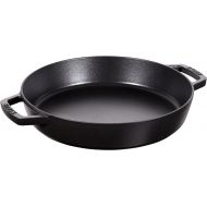 Staub Cast Iron 13-inch Double Handle Fry Pan - Matte Black, Made in France