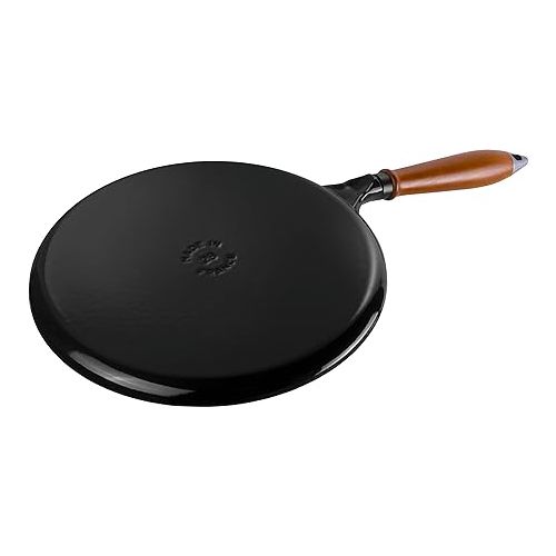  Staub Cast Iron 11-inch Crepe Pan with Spreader & Spatula - Matte Black