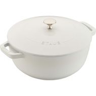 Staub Cast Iron Dutch Oven, 3.75Qt, serves 3-4, Made in France, White