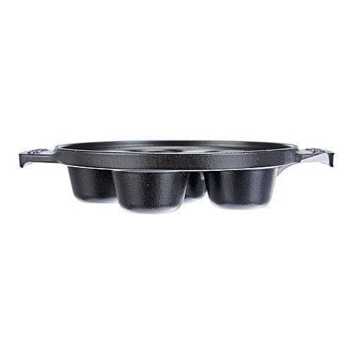  STAUB Round Snail Dish with 6 Holes, Matt Black