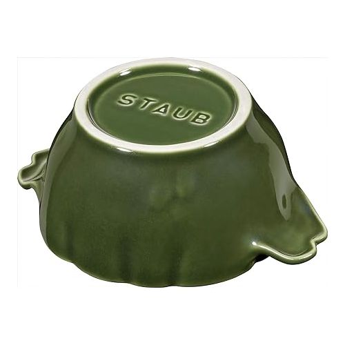  STAUB Ceramics Dutch Oven 16-oz Petite Artichoke Cocotte, Basil