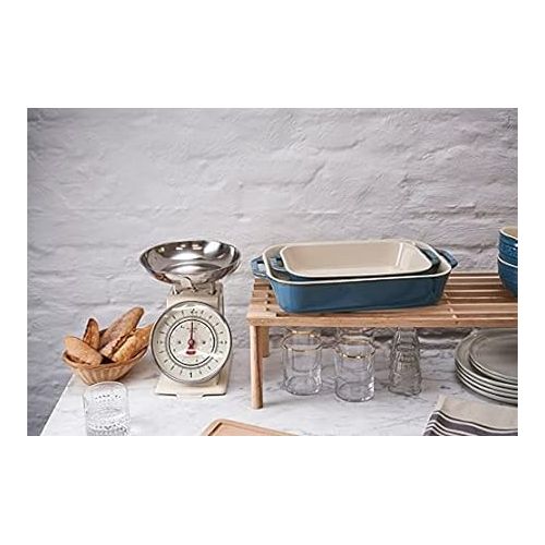  Staub Ceramic Rectangular Baking Dish Set, Casserole Dish, 2-Piece, Rustic Turquoise