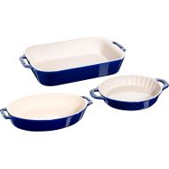 Staub Ceramic Baking Dish Set, 3pc, Dark Blue