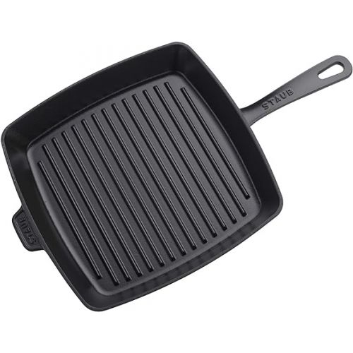  Staub Cast Iron 12-inch Square Grill Pan - Matte Black, Made in France