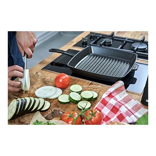  Staub Cast Iron 12-inch Square Grill Pan - Matte Black, Made in France