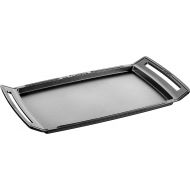 Staub Cast Iron 18.5 x 9.8-inch Plancha/Double Burner Griddle, Made in France, Graphite