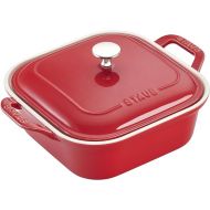 STAUB - 40508-636 STAUB Ceramics Square Covered Baking Dish, 9x9-inch, Cherry