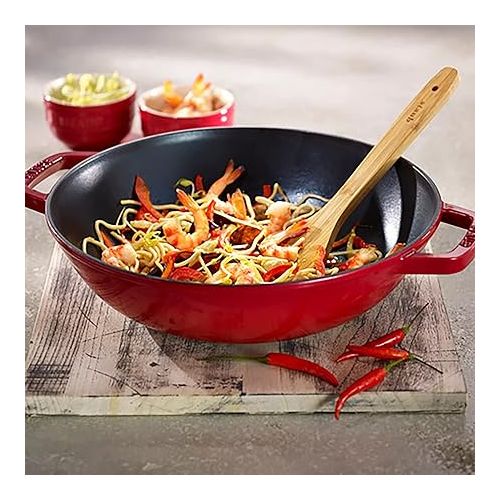  STAUB Cast Iron Perfect Pan, 4.5-quart, Cherry