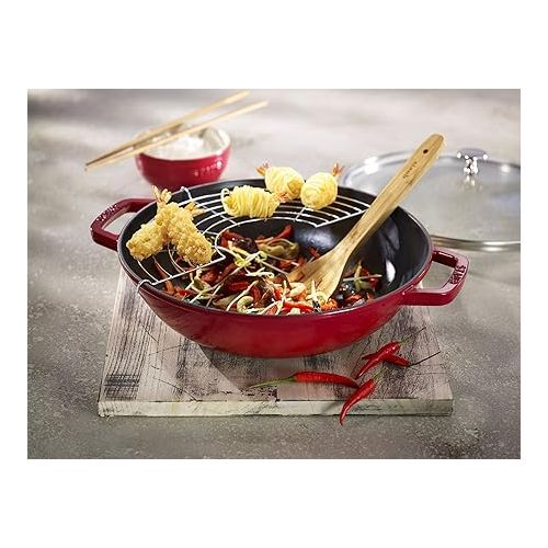  STAUB Cast Iron Perfect Pan, 4.5-quart, Cherry