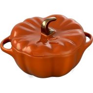 STAUB Ceramic 0.75-qt Petite Pumpkin, Oven & Stove Safe up to 572°F, Pumpkin Dish, Baking Candy Burnt Orange