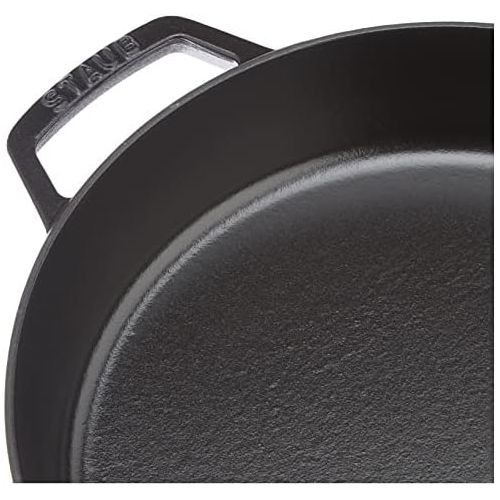  STAUB Staub Bratpfanne mit zwei Griffen, Induktionsgeeignet, Gusseisen, Schwarz, 26 cm,1 Einheiten