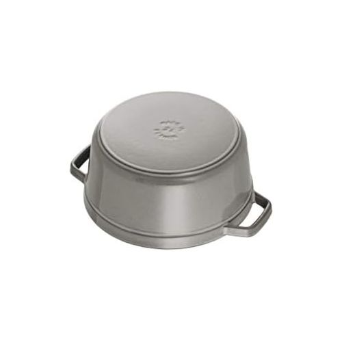  Staub Bratentopf rund, 14,0 cm, 0,8 l, graphitgrau, induktionsgeeignet 40509-475-0 (H.Nr. 1101418)