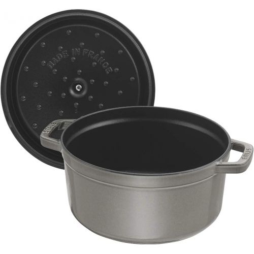  Staub Bratentopf rund, 14,0 cm, 0,8 l, graphitgrau, induktionsgeeignet 40509-475-0 (H.Nr. 1101418)